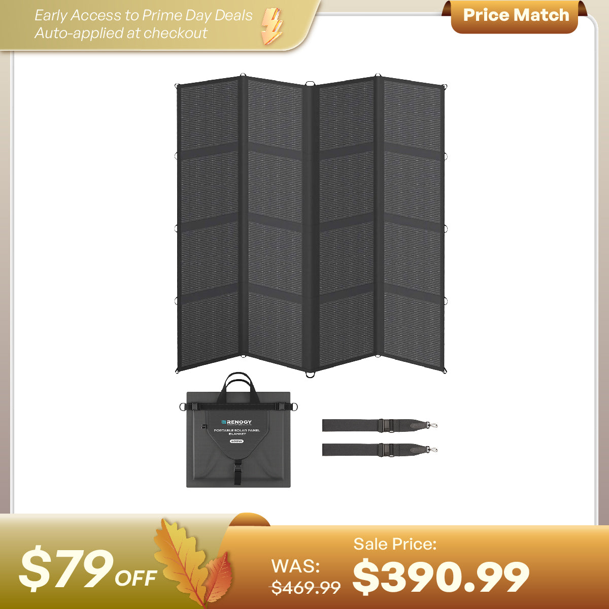 Renogy 400W N-Type Portable Solar Panel Blanket