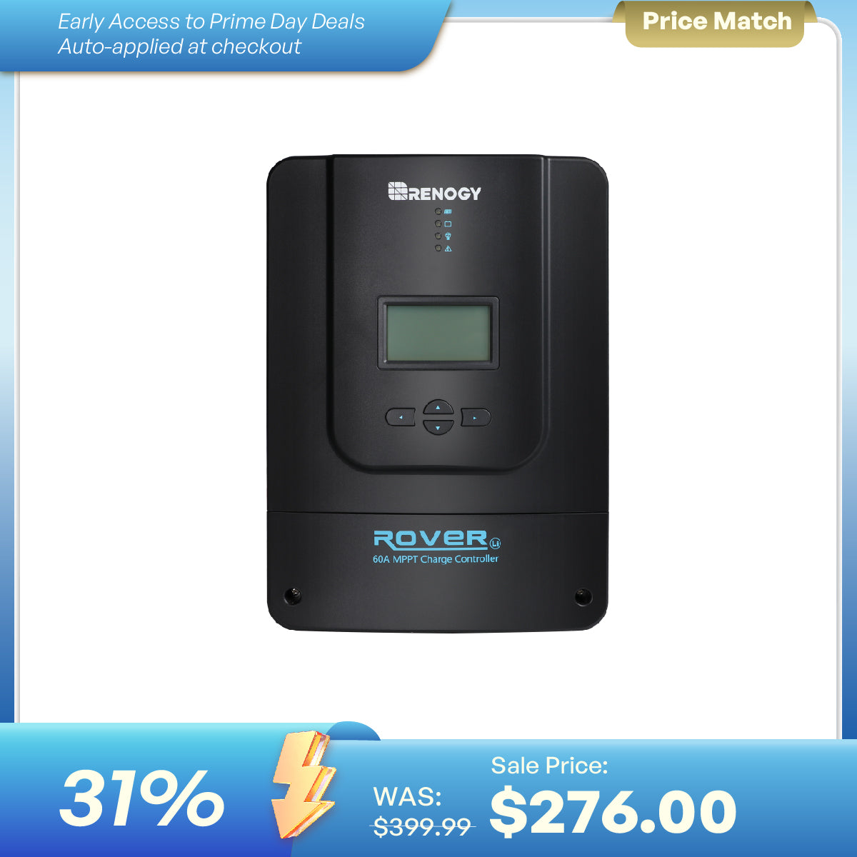 Rover 60 Amp MPPT Solar Charge Controller | Renogy Solar | Renogy US