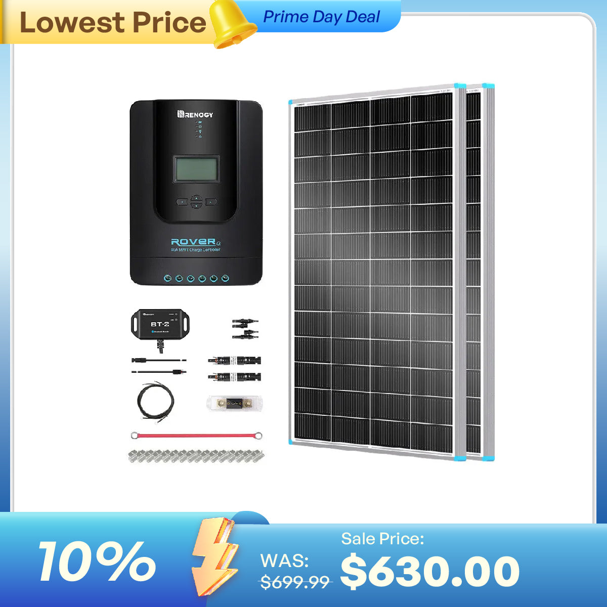 400W 12V Starter Solar Panel Kit