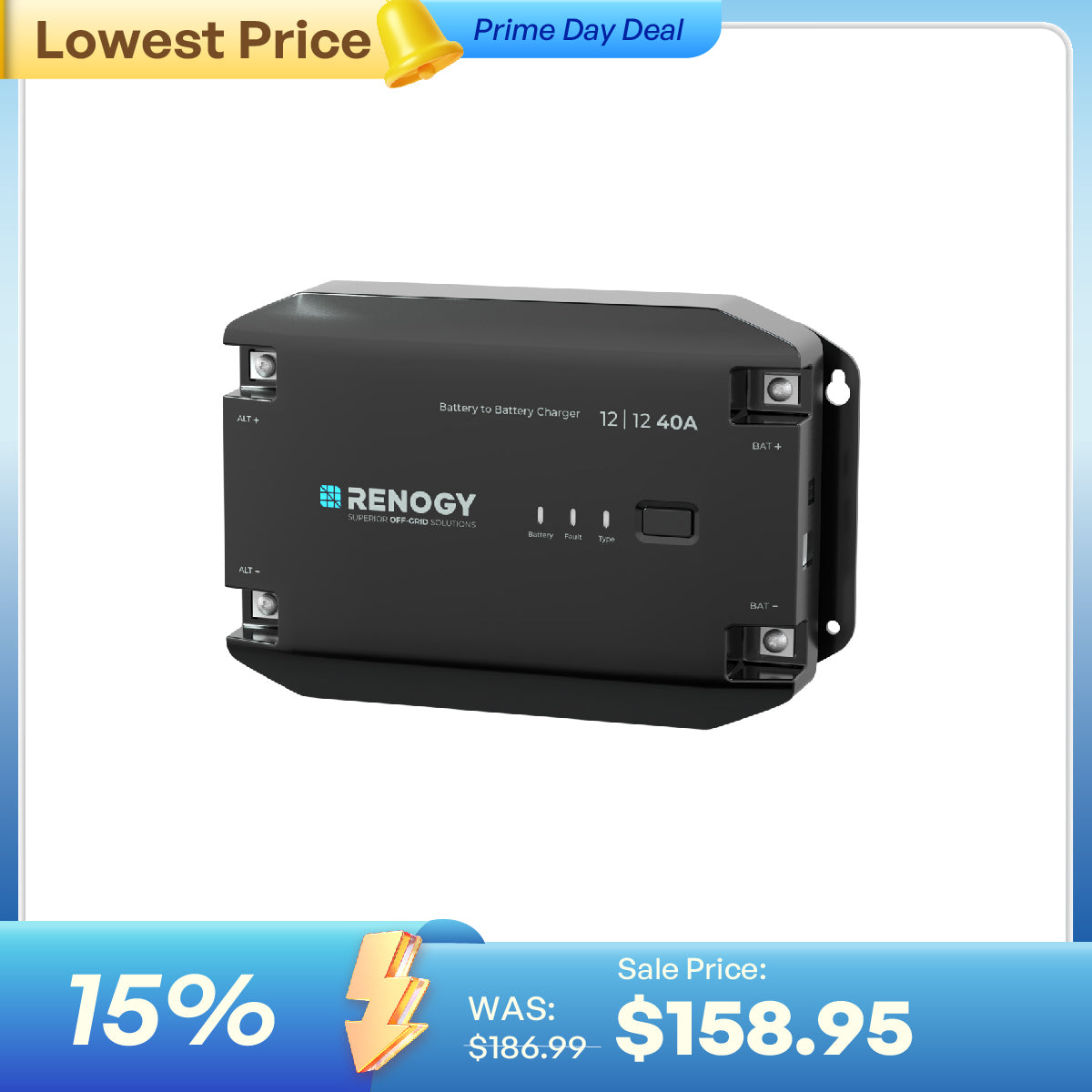 12V 20A/40A DC to DC Battery Charger