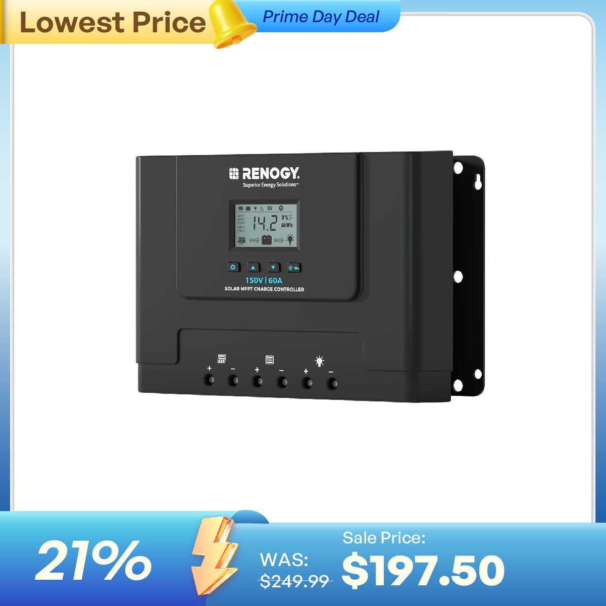Rover Lite 12V/ 24V/ 36V/ 48V 60A MPPT Solar Charge Controller