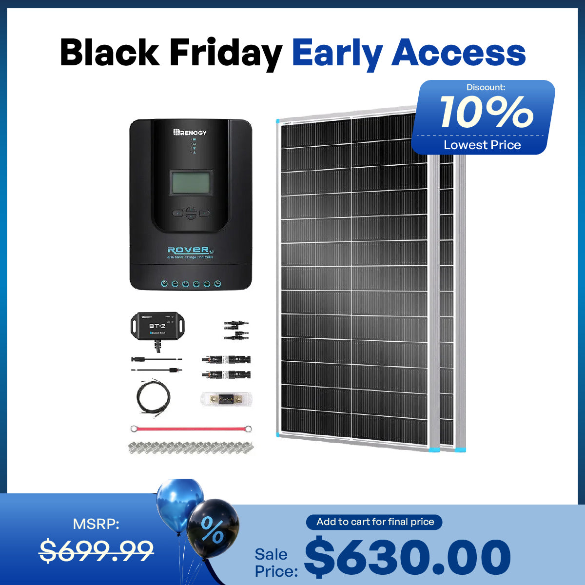 400W 12V Starter Solar Panel Kit