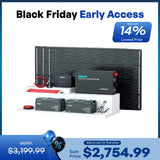 Kit de panel solar ShadowFlux™ de 600 W y 12 V con batería de 5,12 kWh