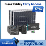 Kit completo de panel solar de 400W 12V con batería de 3.6kWh