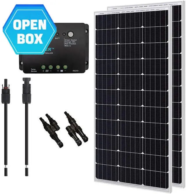 Open Box Renogy 200 Watts 12 Volts Monocrystalline Solar Bundle Kits Renogy