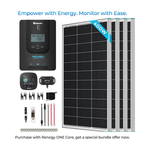 Premium RV Solar Kit 400W 12V | Optional Smart Monitoring Renogy