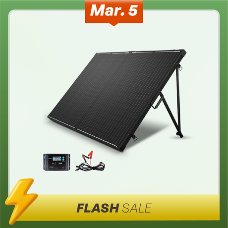 200 Watt 12 Volt Monocrystalline Foldable Solar Suitcase