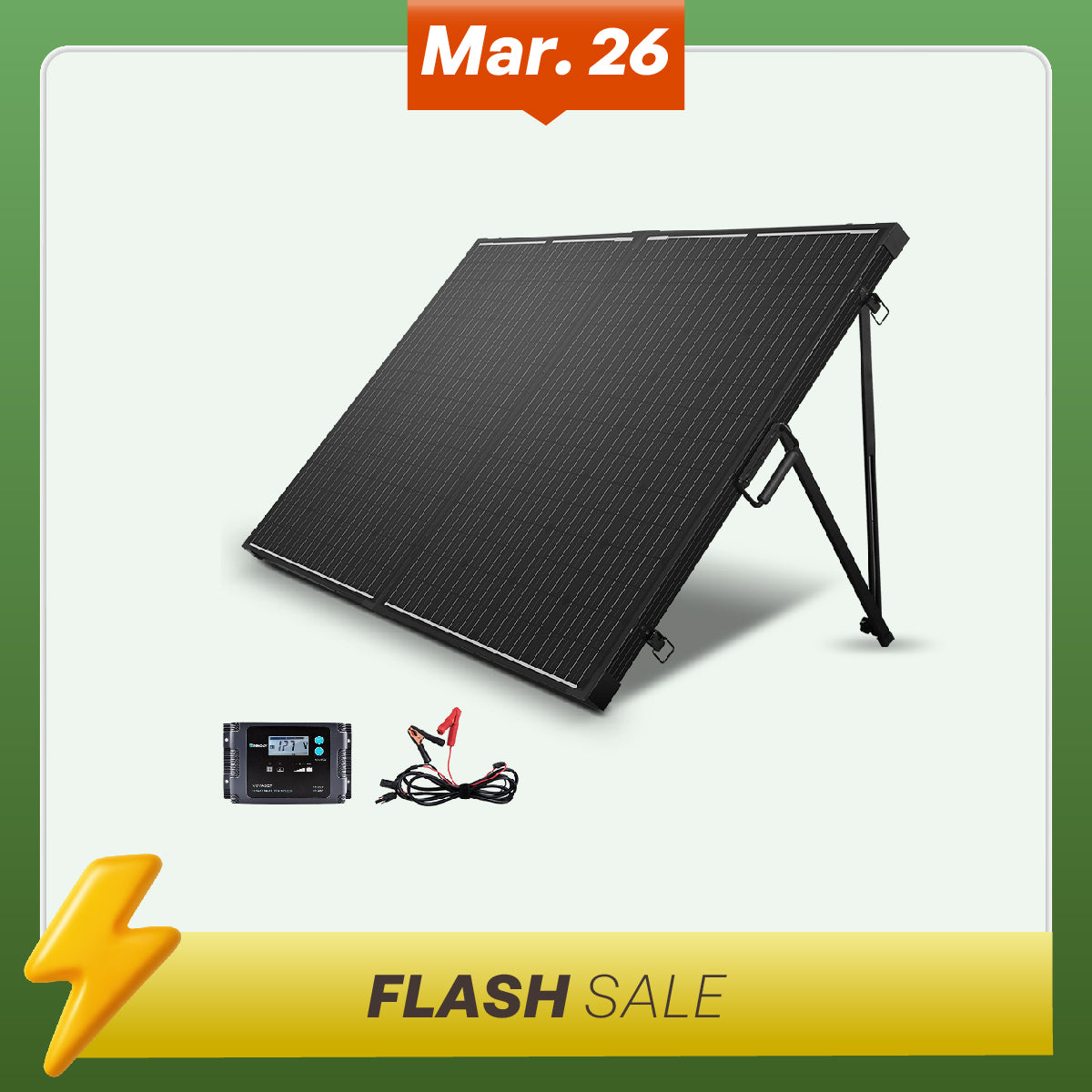 200 Watt 12 Volt Monocrystalline Foldable Solar Suitcase