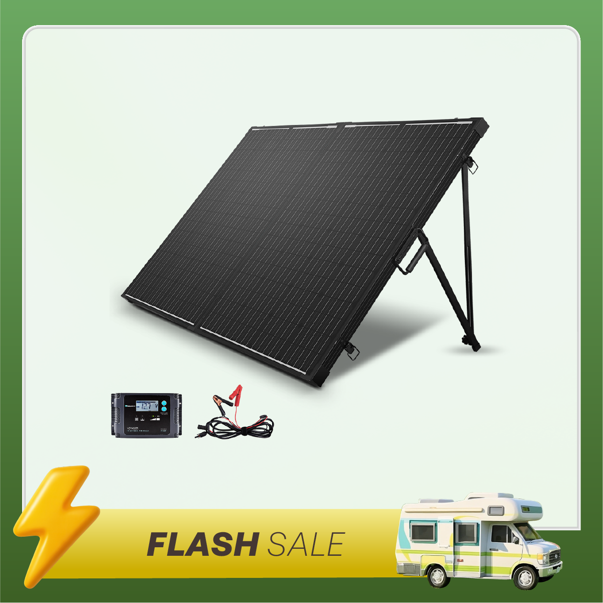 200 Watt 12 Volt Monocrystalline Foldable Solar Suitcase
