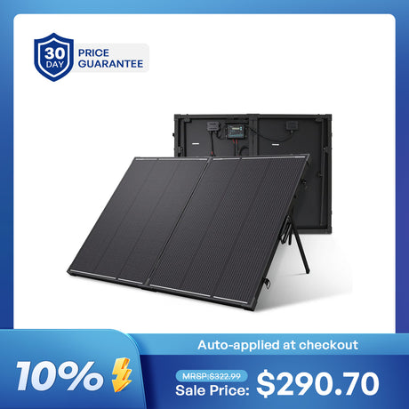 200W 12V N-Type Portable Solar Panel Suitcase Kit with 20A PWM Controller