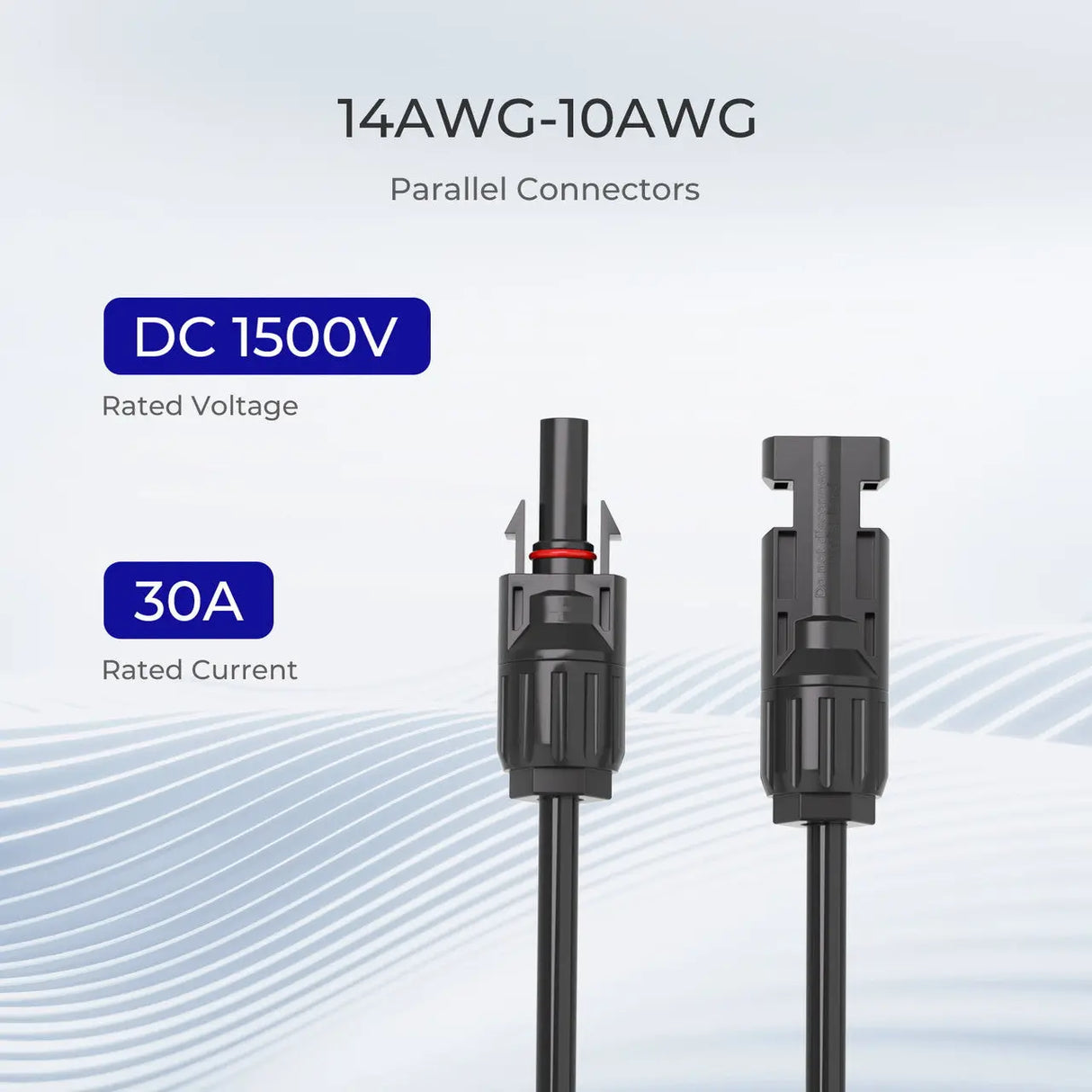 Solar Connectors Y Branch Parallel Adapter Cable MMF+FFM Pair Renogy