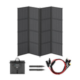 400W N-Type Portable Solar Panel Blanket with 4-in-1 Extension Cable for Power Stations