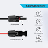 10Ft 16AWG Solar Connector to 5.5x2.1mm DC Connector Adapter Cable Renogy