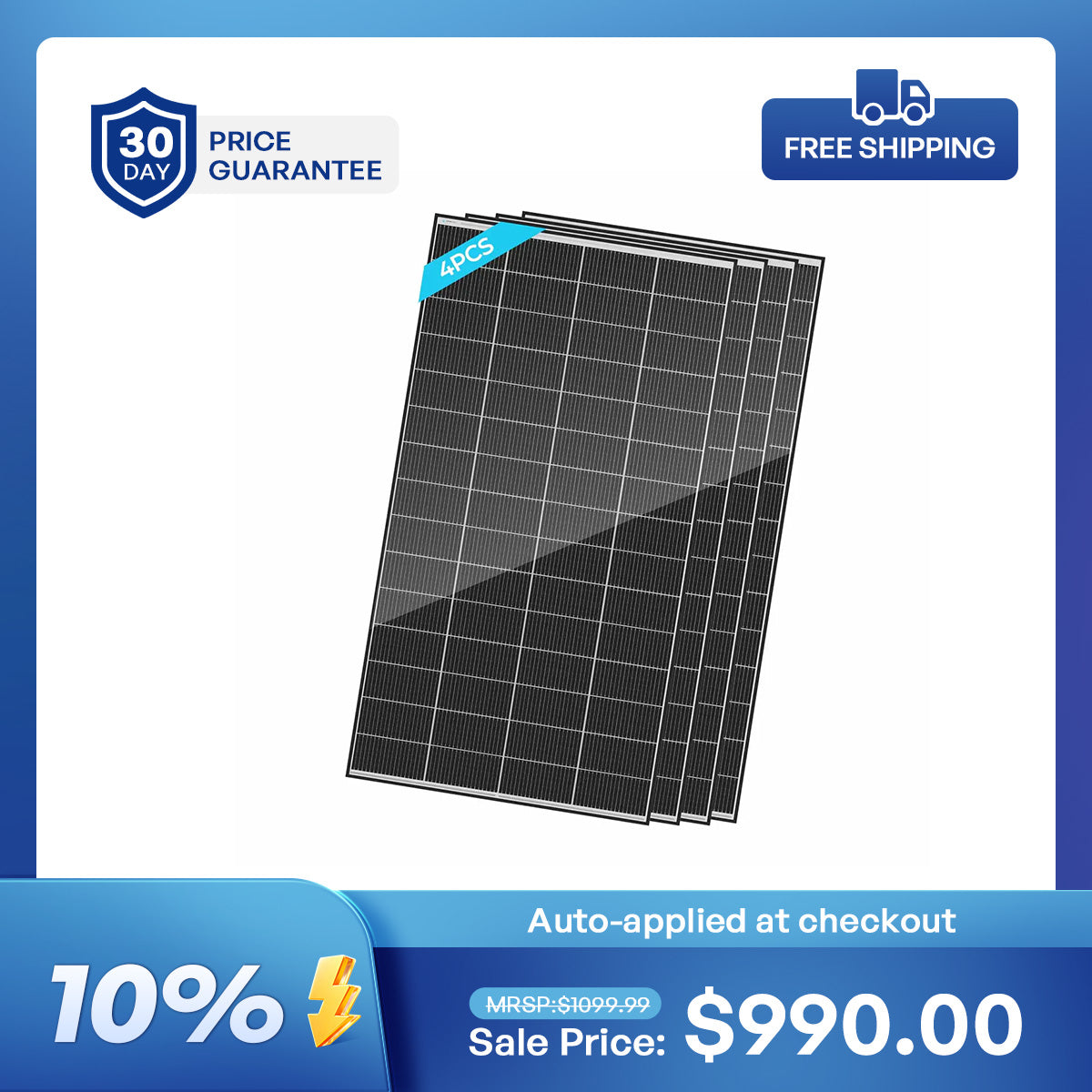 320W N-Type Solar Panel（2-Pack）