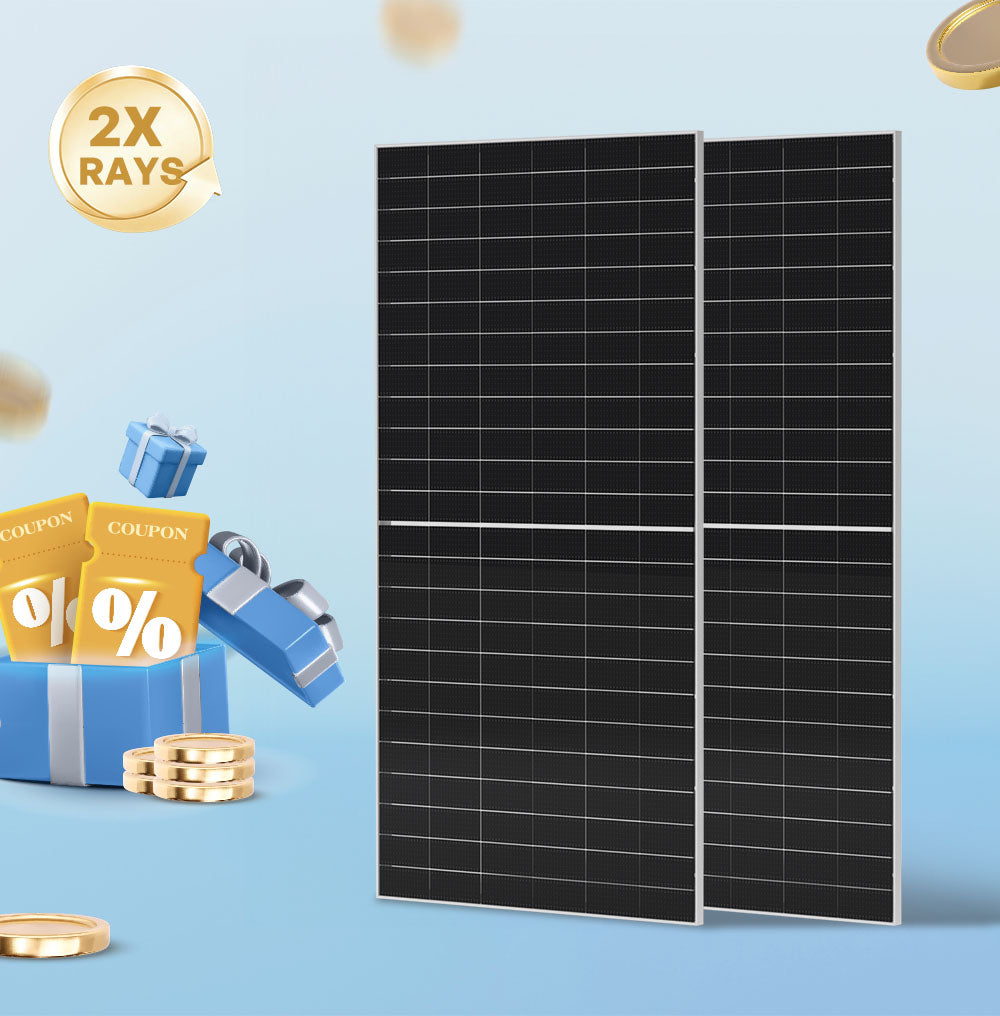 590W N-Type Bifacial Solar Panel（2-Pack）