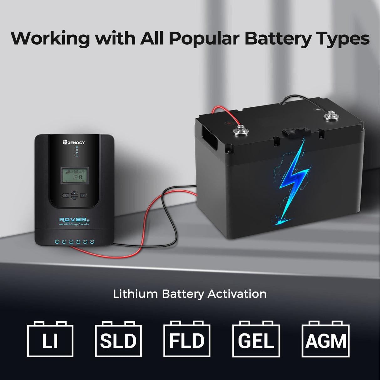 Compatible with All Popular Battery Types
