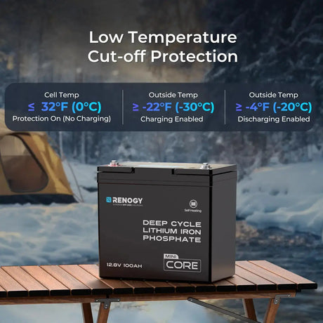 Core Mini - DuoHeat Tech 12V 100Ah Lithium Iron Phosphate Battery Renogy