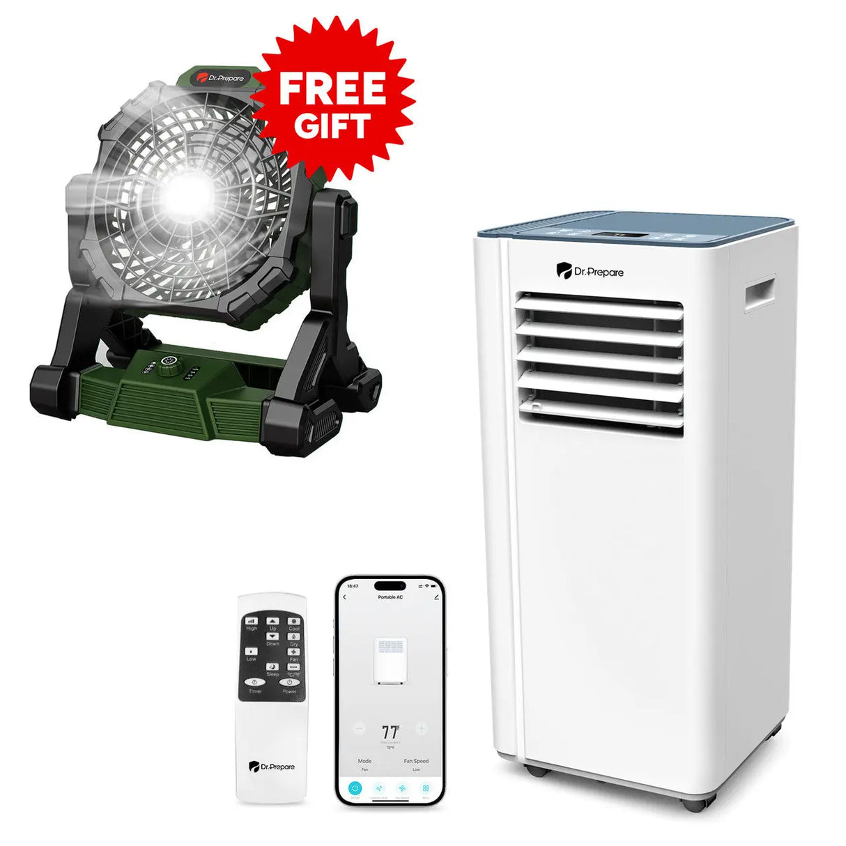 Dr.Prepare 10000 BTU Smart WiFi Portable Air Conditioner Renogy