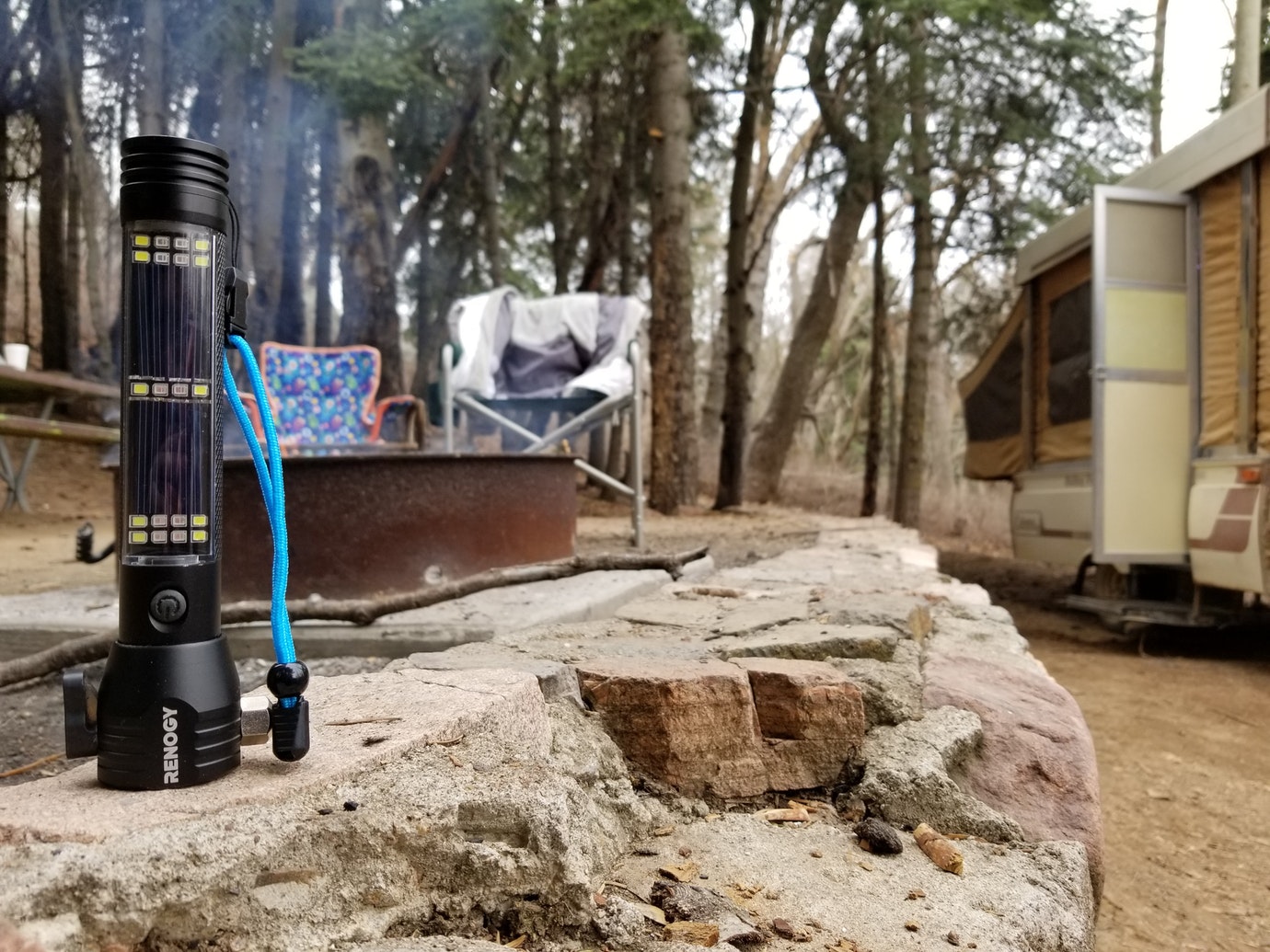 camping solar panels flashlight